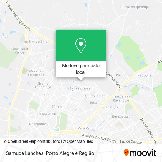 Samuca Lanches mapa