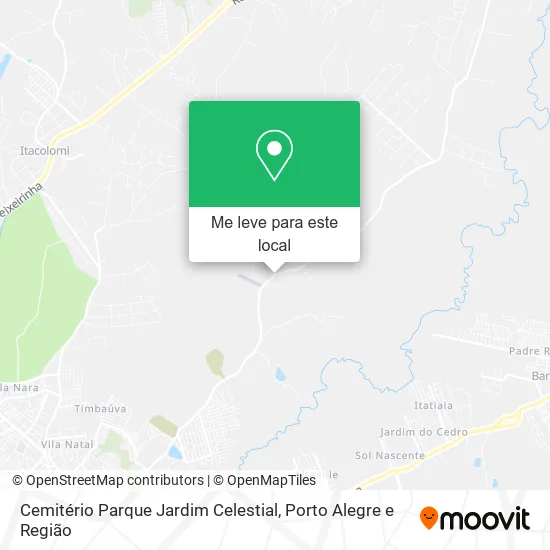 Cemitério Parque Jardim Celestial mapa