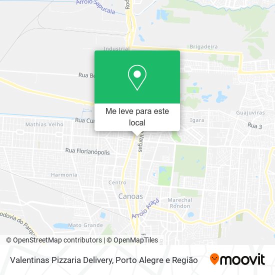 Valentinas Pizzaria Delivery mapa