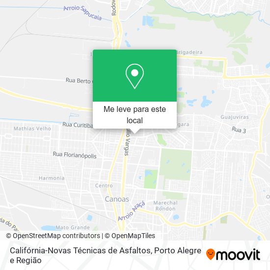 Califórnia-Novas Técnicas de Asfaltos mapa