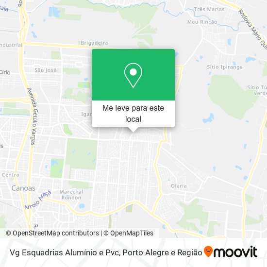 Vg Esquadrias Alumínio e Pvc mapa