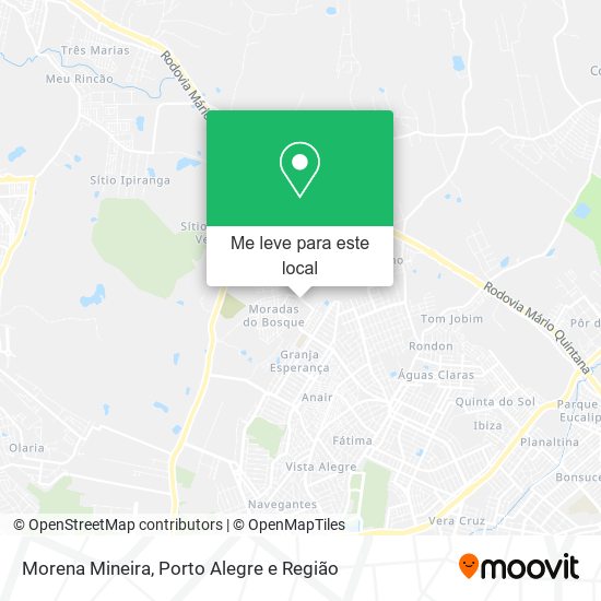 Morena Mineira mapa