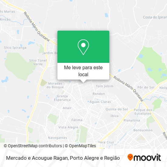 Mercado e Acougue Ragan mapa