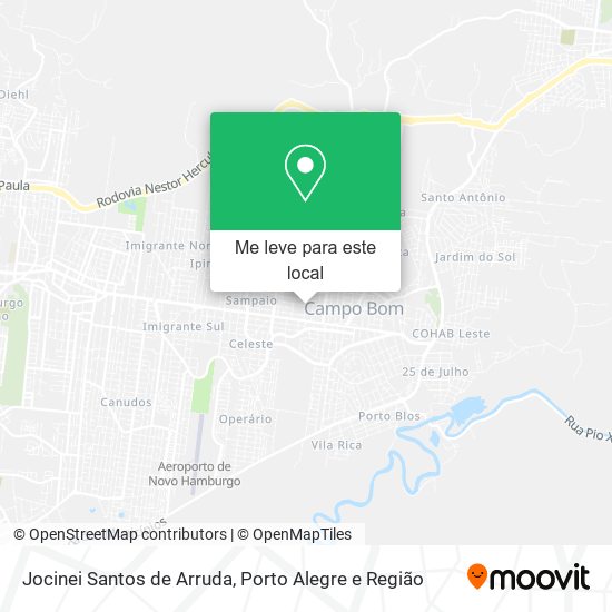 Jocinei Santos de Arruda mapa