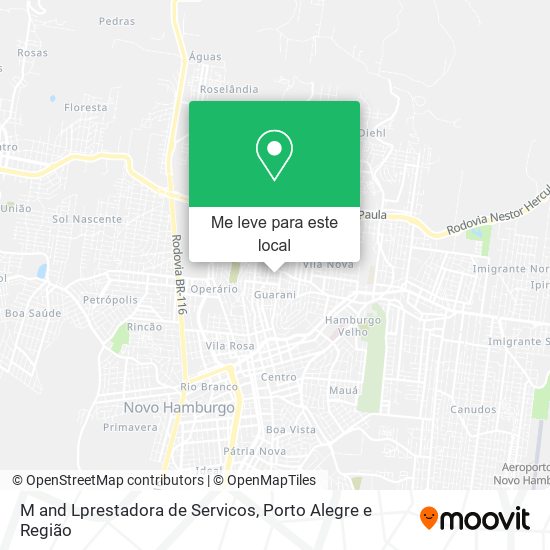 M and Lprestadora de Servicos mapa