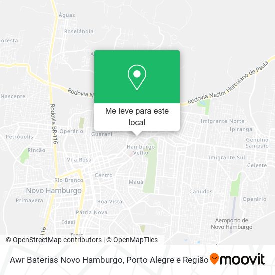 Awr Baterias Novo Hamburgo mapa