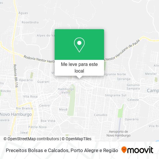 Preceitos Bolsas e Calcados mapa