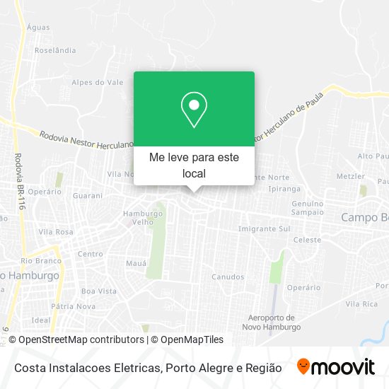 Costa Instalacoes Eletricas mapa