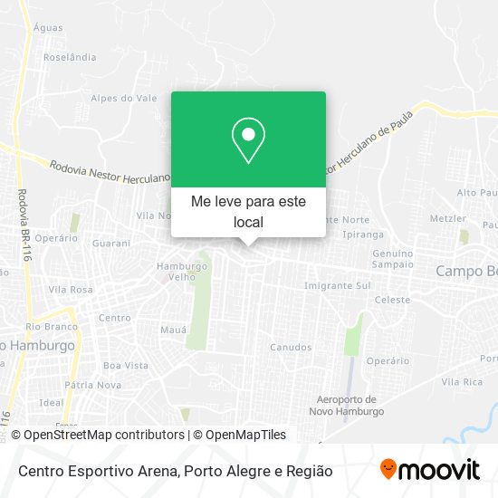 Centro Esportivo Arena mapa