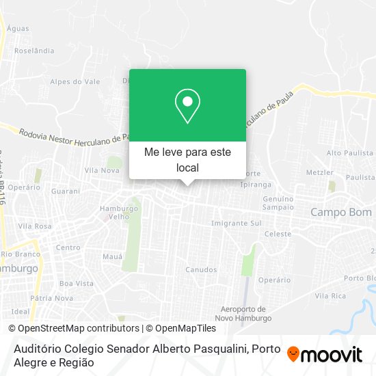Auditório Colegio Senador Alberto Pasqualini mapa