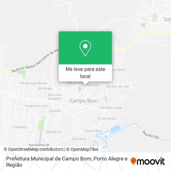 Prefeitura Municipal de Campo Bom mapa
