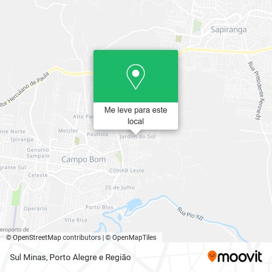 Sul Minas mapa