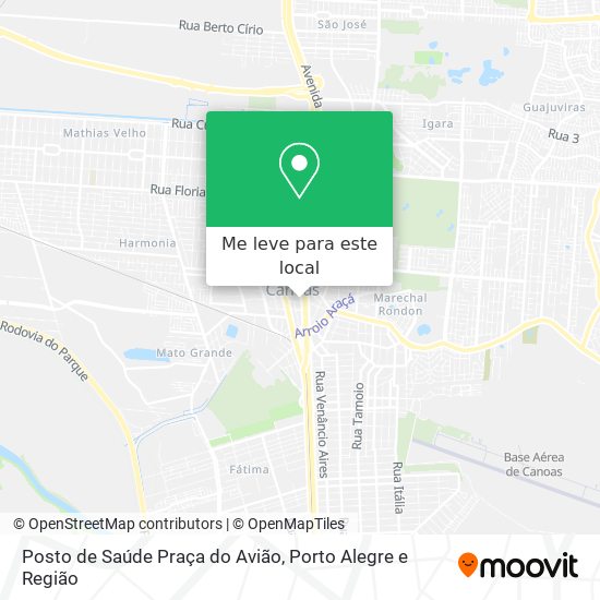 Posto de Saúde Praça do Avião mapa