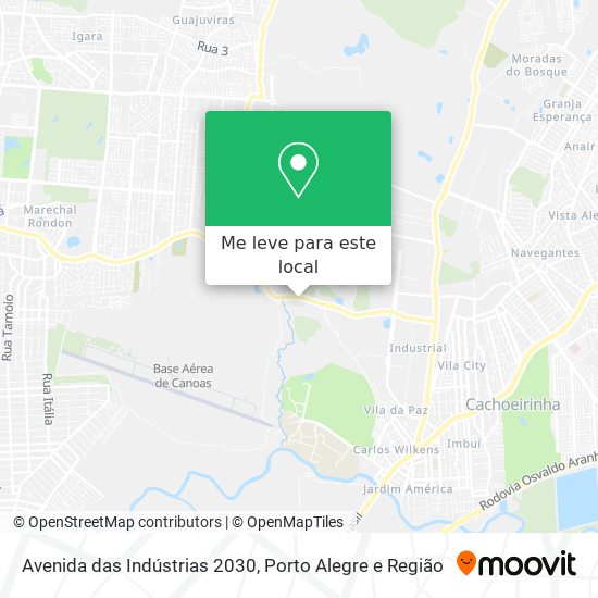 Avenida das Indústrias 2030 mapa