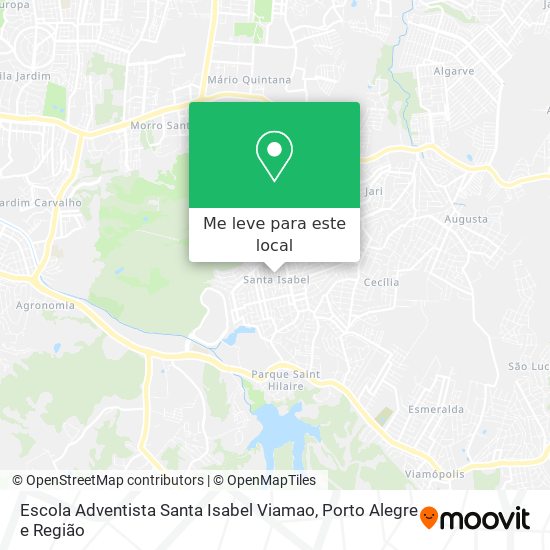 Escola Adventista Santa Isabel Viamao mapa