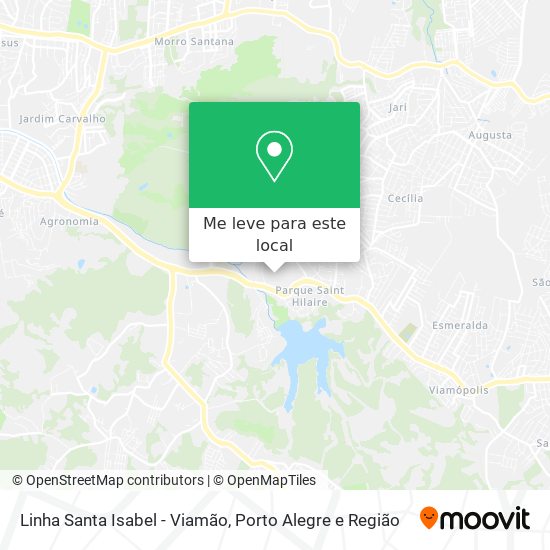 Linha Santa Isabel - Viamão mapa
