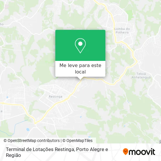 Terminal de Lotações Restinga mapa