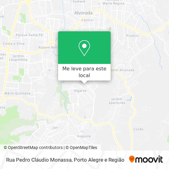 Rua Pedro Cláudio Monassa mapa