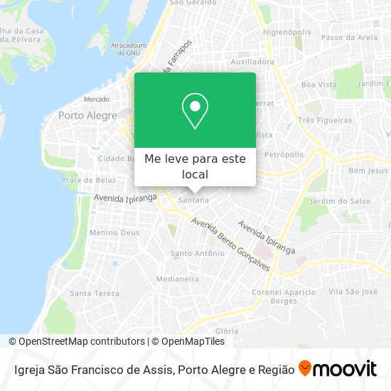 Igreja São Francisco de Assis mapa