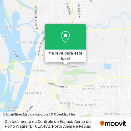 Destacamento de Controle do Espaço Aéreo de Porto Alegre (DTCEA-PA) mapa