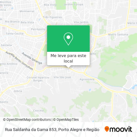 Rua Saldanha da Gama 853 mapa