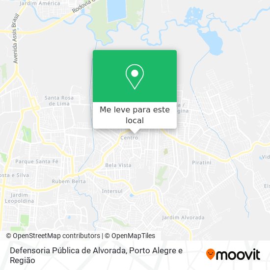 Defensoria Pública de Alvorada mapa