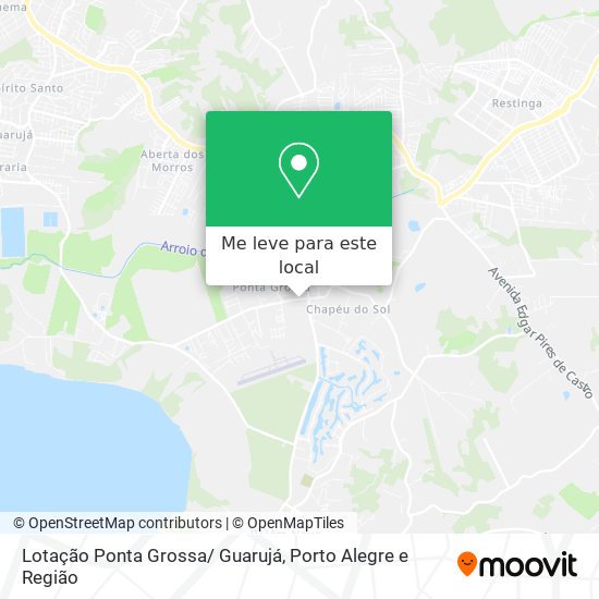 Lotação Ponta Grossa/ Guarujá mapa