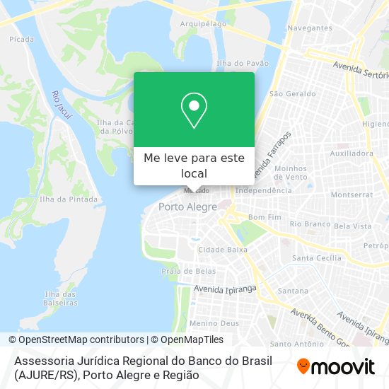 Assessoria Jurídica Regional do Banco do Brasil (AJURE / RS) mapa