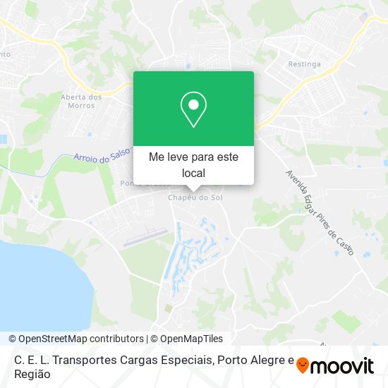 C. E. L. Transportes Cargas Especiais mapa