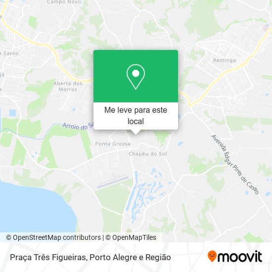 Praça Três Figueiras mapa