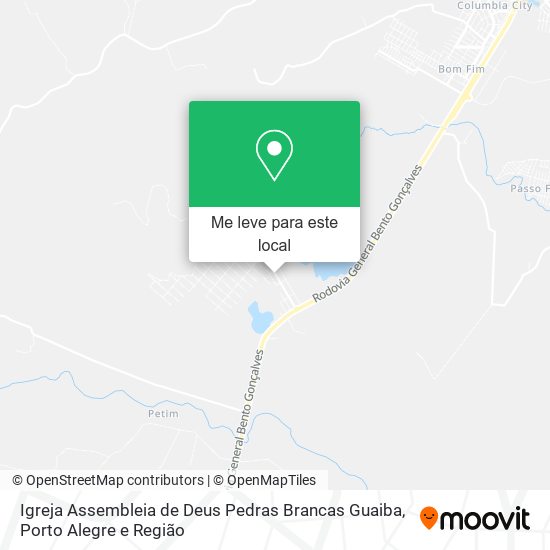 Igreja Assembleia de Deus Pedras Brancas Guaiba mapa