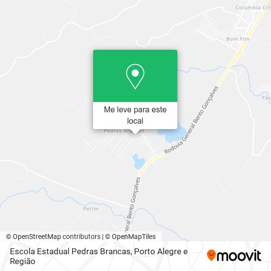 Escola Estadual Pedras Brancas mapa