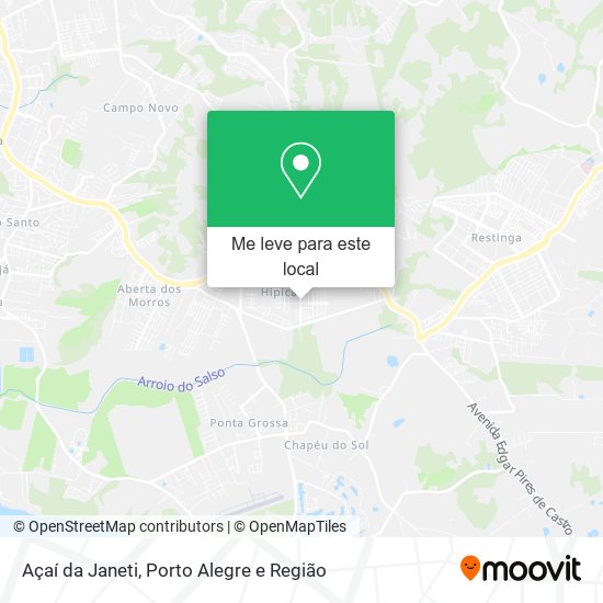 Açaí da Janeti mapa