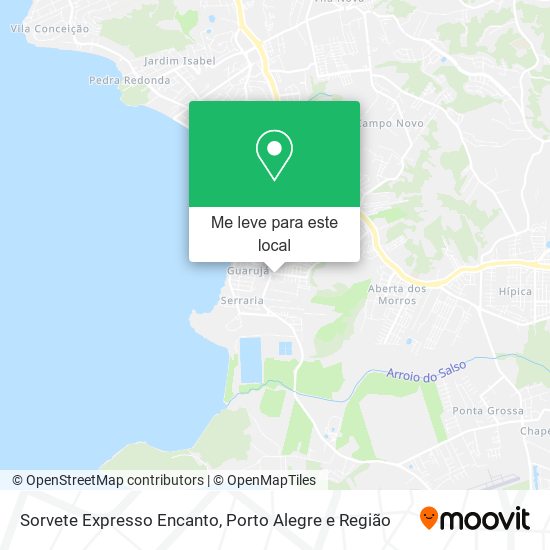 Sorvete Expresso Encanto mapa
