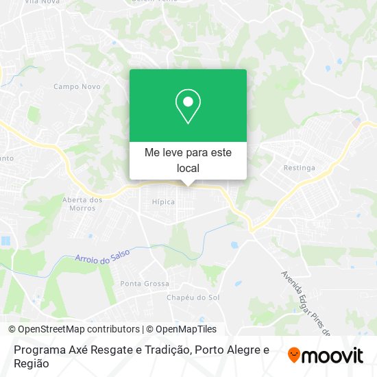 Programa Axé Resgate e Tradição mapa