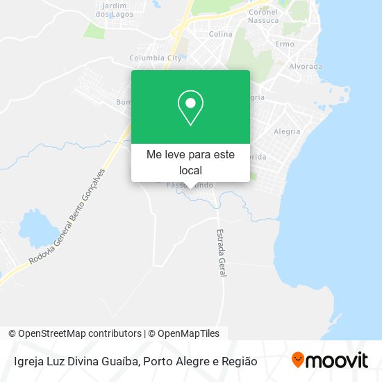 Igreja Luz Divina Guaíba mapa