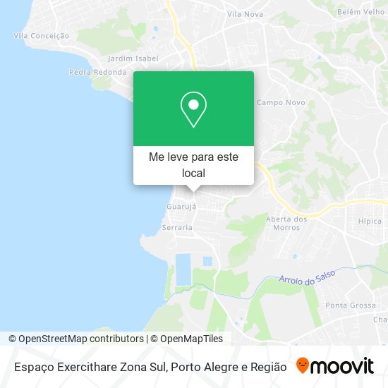 Espaço Exercithare Zona Sul mapa