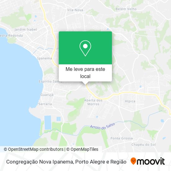 Congregação Nova Ipanema mapa