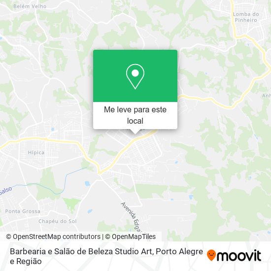 Barbearia e Salão de Beleza Studio Art mapa