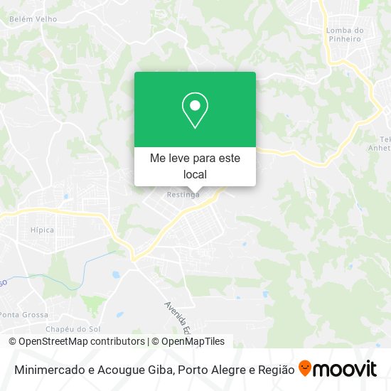 Minimercado e Acougue Giba mapa