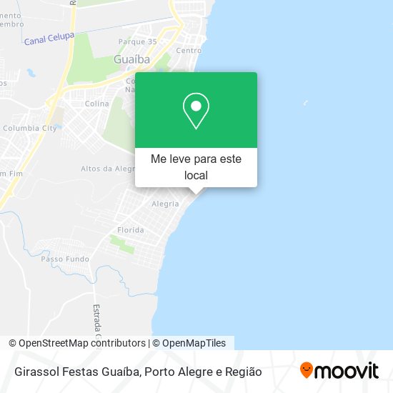 Girassol Festas Guaíba mapa