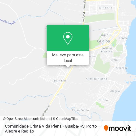 Comunidade Cristã Vida Plena - Guaíba / RS mapa