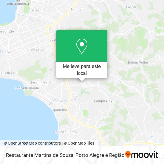 Restaurante Martins de Souza mapa