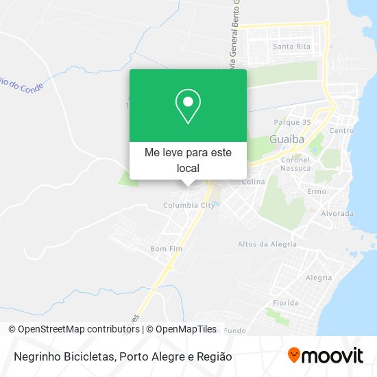 Negrinho Bicicletas mapa