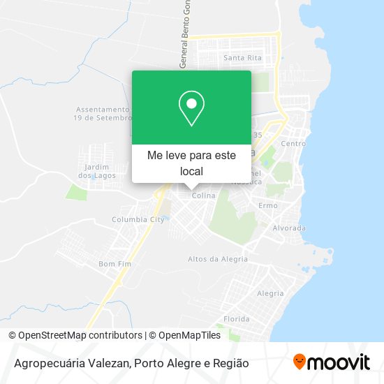Agropecuária Valezan mapa