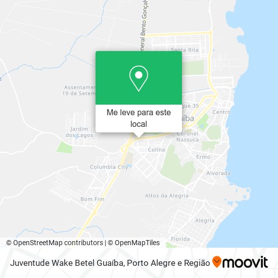 Juventude Wake Betel Guaíba mapa