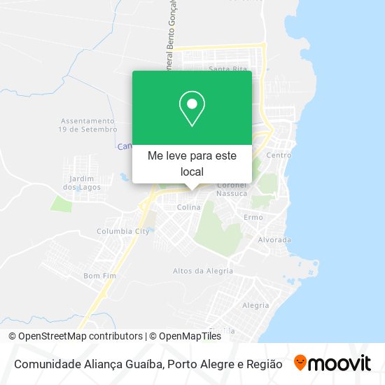 Comunidade Aliança Guaíba mapa