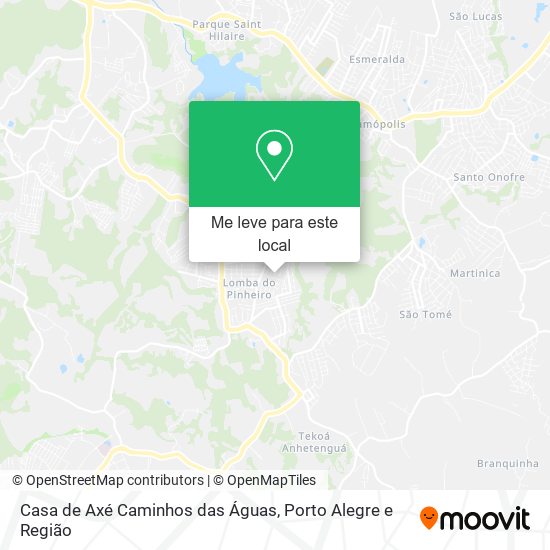 Casa de Axé Caminhos das Águas mapa