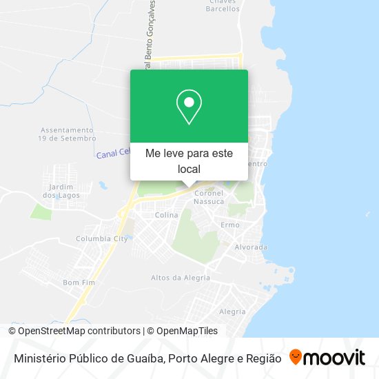 Ministério Público de Guaíba mapa