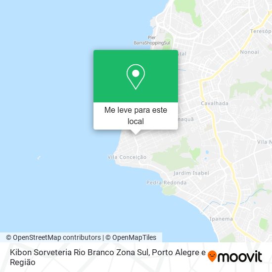 Kibon Sorveteria Rio Branco Zona Sul mapa